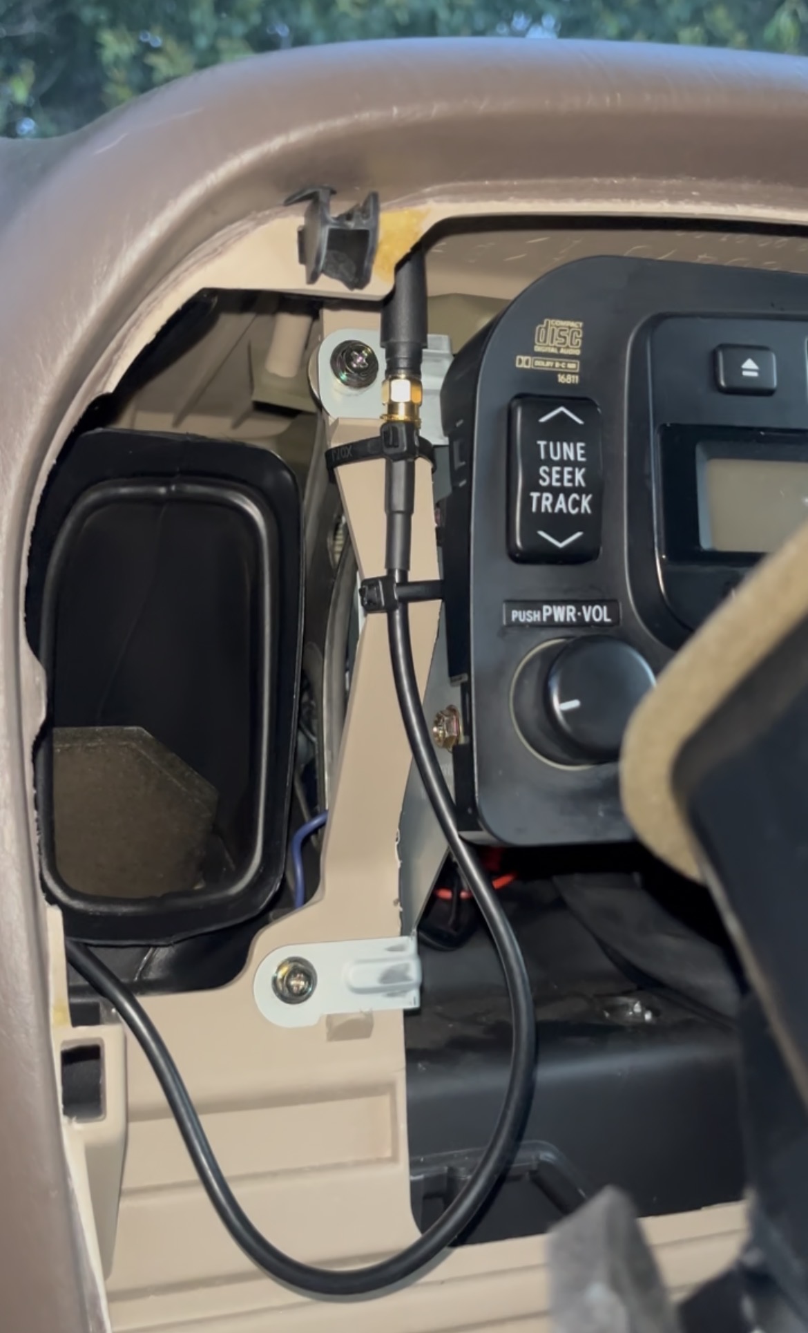 New Antenna Installed Next to Head Unit